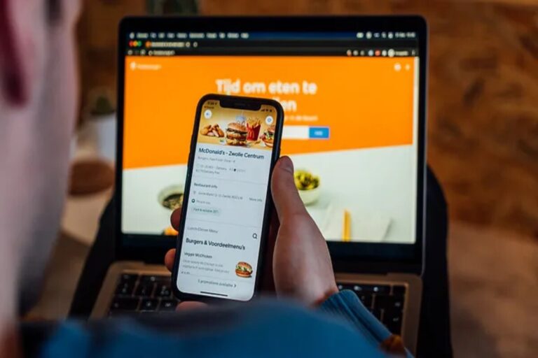 AI in food delivery as a user tries to place an order