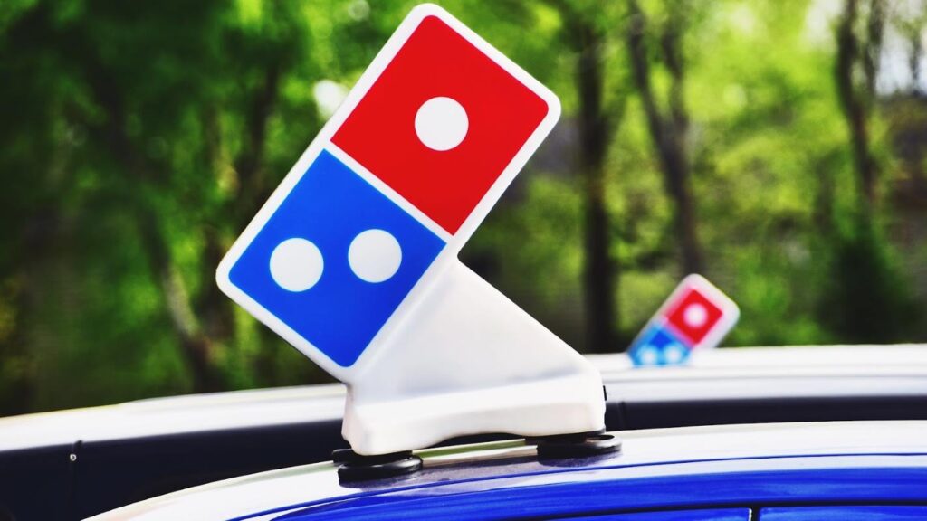 Cartop of a pizza chain delivery vehicle