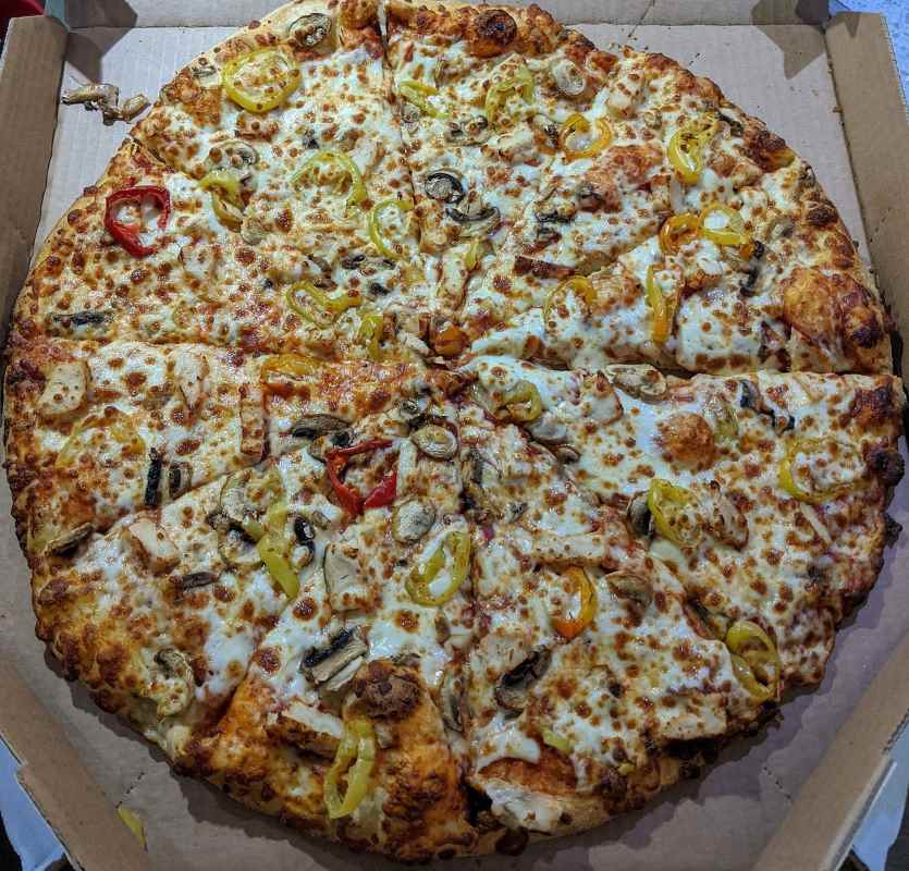 Juicy-looking pizza