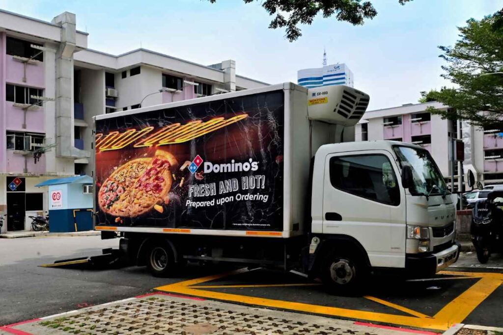 Pizza chain's delivery truck
