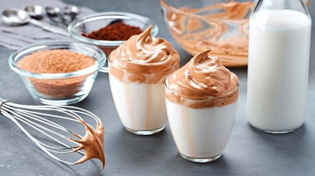 A DIY setup for preparing whipped coffee