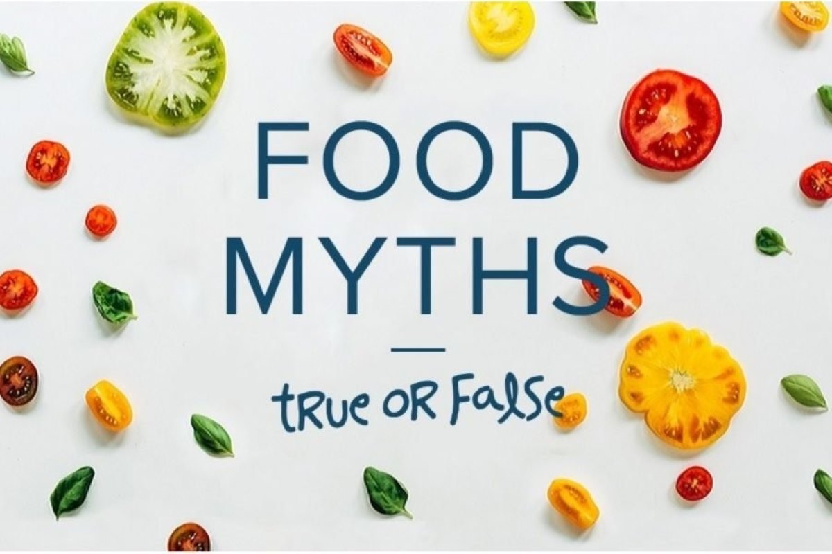 7 Food Myths You Should Stop Believing A simple infographic about food myths