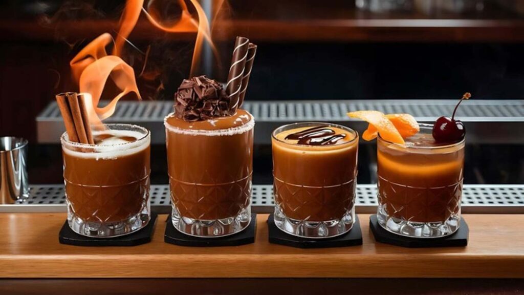 Alcoholic brown cocktails
