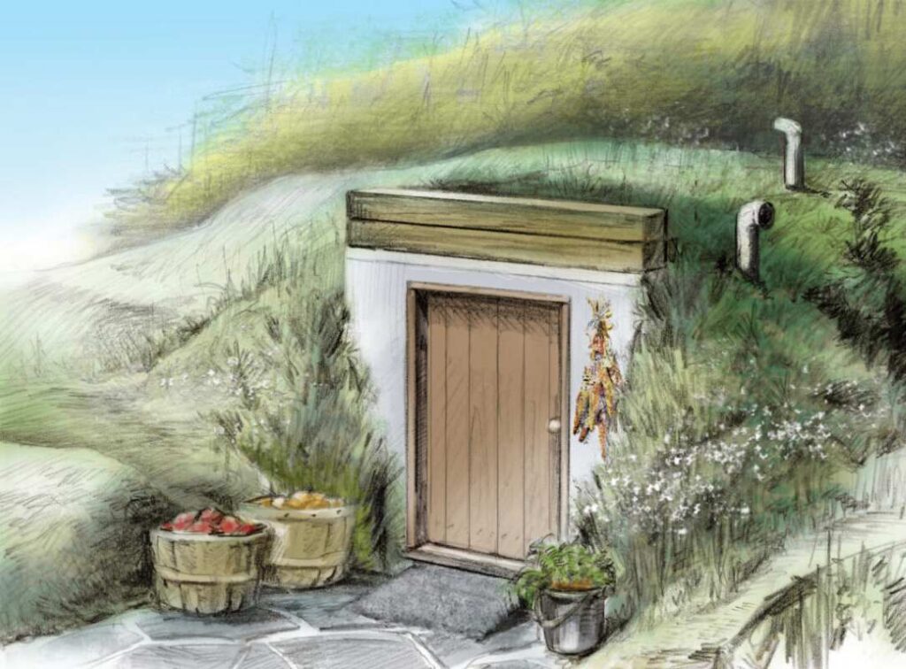 Constructing a food storage right into the earth