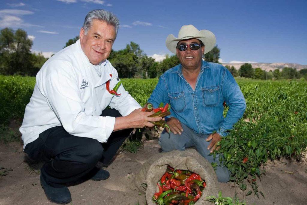 Hotel Chimayo Chef Estevan Garcia, Chile and a local farmer