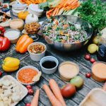 Variety of Food on Wooden Table