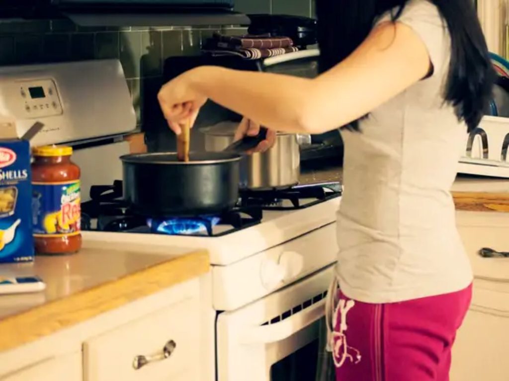 Cooking dinner for a family