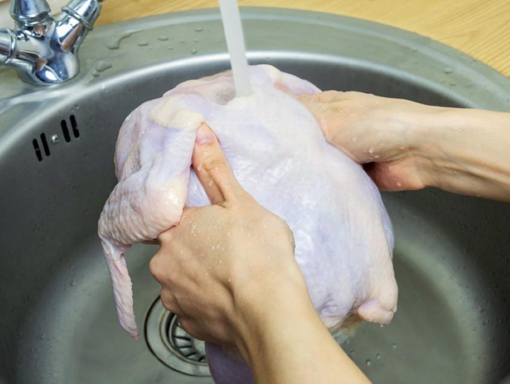 The CDC warns against washing raw chicken