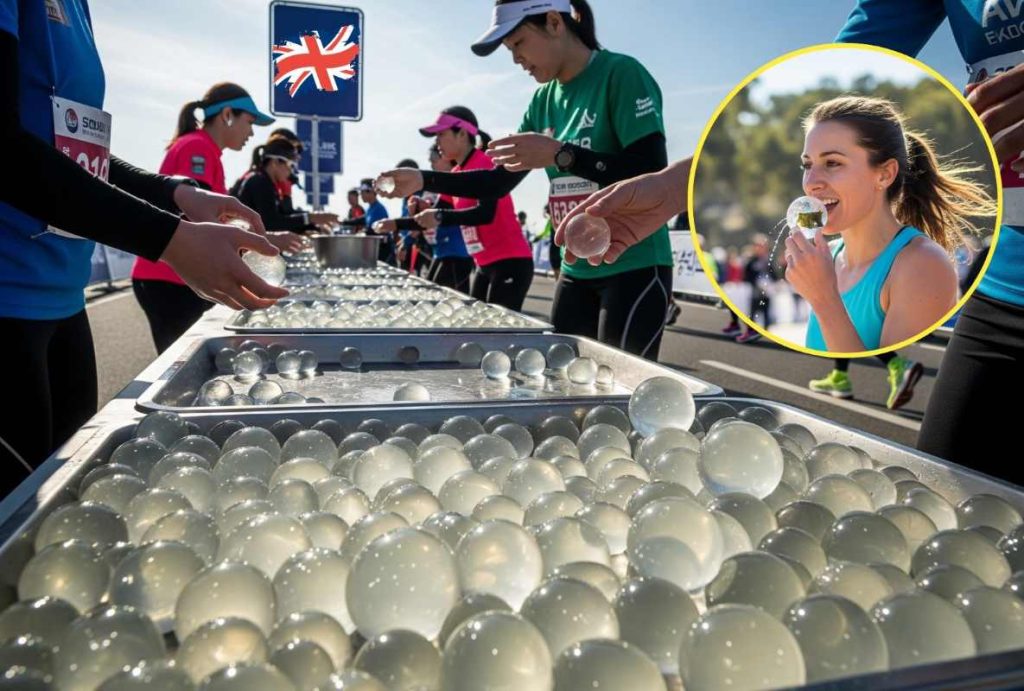 Edible and biodegradable water bubbles made from seaweed