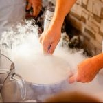 Making ice cream with liquid nitrogen