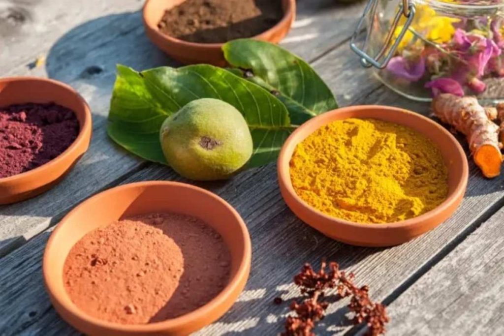 Various coloring foodstuffs on display