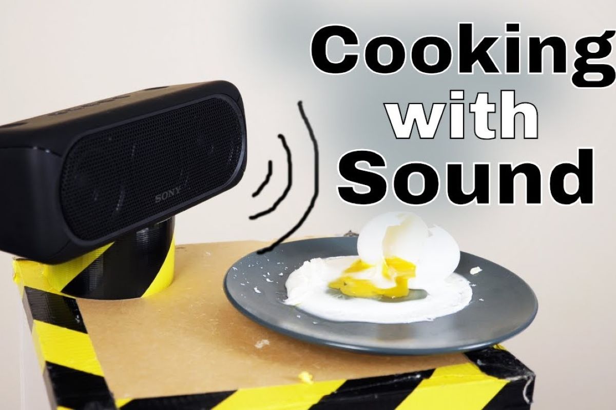 The banner of an explainer video on the science behind cooking with sound waves